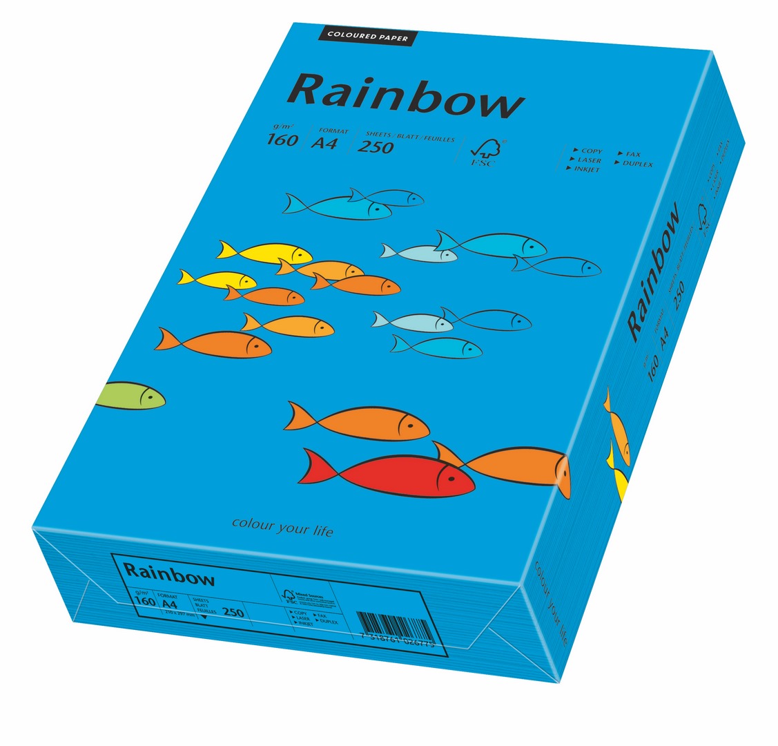 Papier ksero Rainbow A4 160g ciemny niebieski R88 Papyrus